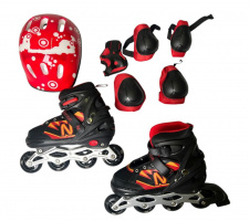 НАБОР РОЛИКОВ РАЗДВИЖН.,ЗАЩИТА,ШЛЕМ,ЦВЕТ КРАСНЫЙ, РАЗМ 35-38, СУМКА купить оптом и в розницу НАБОР РОЛИКОВ РАЗДВИЖН.,ЗАЩИТА,ШЛЕМ,ЦВЕТ КРАСНЫЙ, РАЗМ 35-38, СУМКА купить оптом и в розницу на базе игрушек